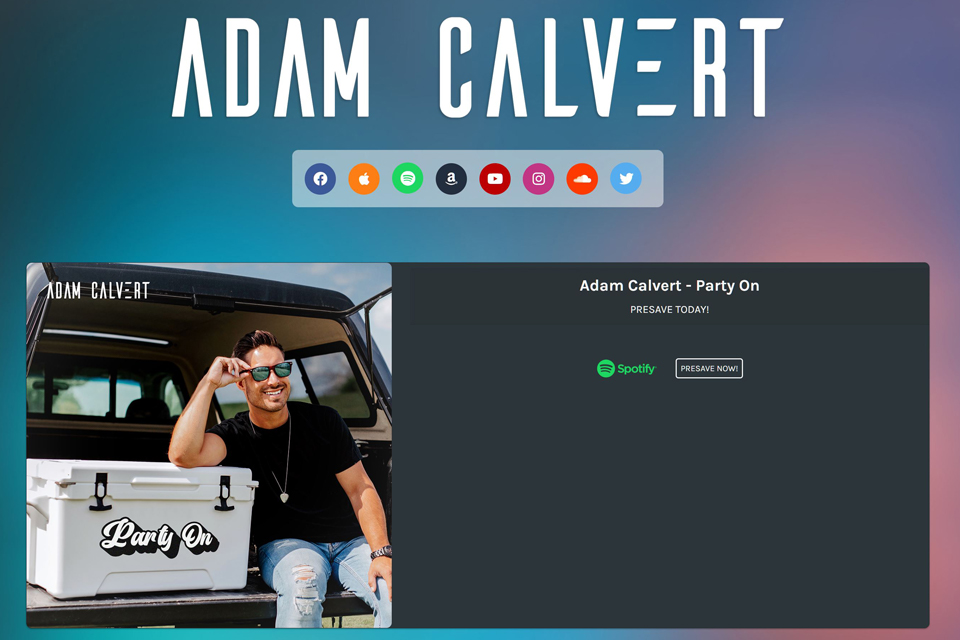 Adam Calvert Music